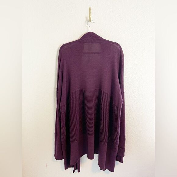 Lululemon Sit In Lotus Sweater Cardigan Wrap II Heathered Plum size 6 - Picture 4 of 7
